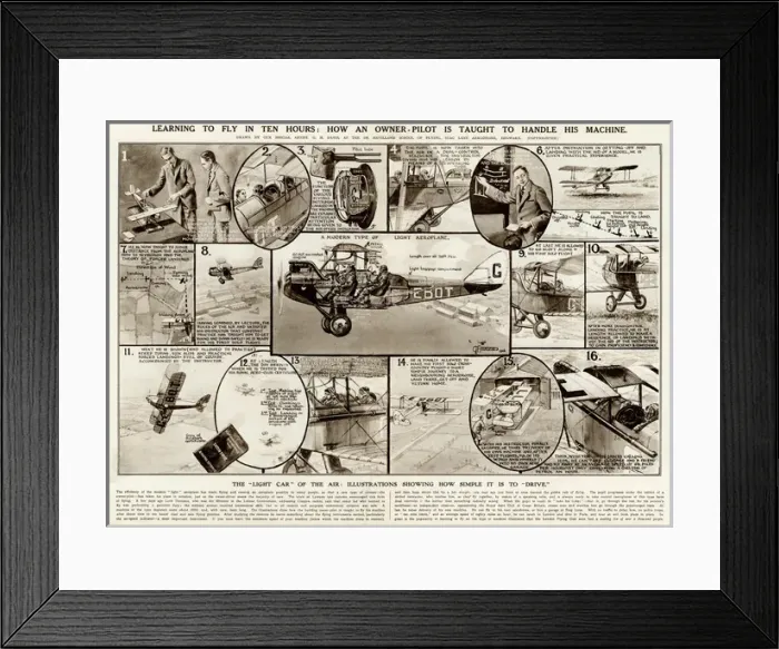 Framed Print : Explanation of Flying Lessons by G. H. Davis Framed Print : Explanation of Flying Lessons by G. H. Davis