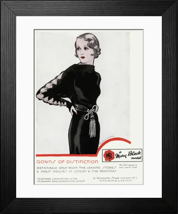 Framed Print : Advert for Mary Black Model 1934 Framed Print : Advert for Mary Black Model 1934