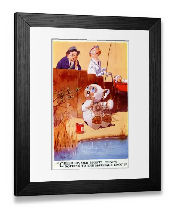 Framed Print : Bonzo - Postcard by George Studdy