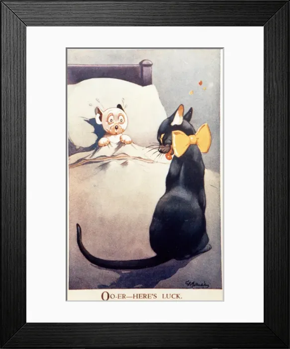 Framed Print : Bonzo - Postcard by George Studdy Framed Print : Bonzo - Postcard by George Studdy
