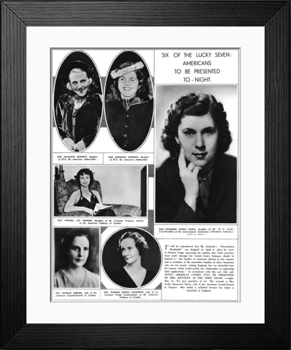 Framed Print : Americans presented at court, 1938 Framed Print : Americans presented at court, 1938