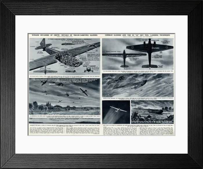 Framed Print : Troop-carrying gliders by G. H. Davis Framed Print : Troop-carrying gliders by G. H. Davis