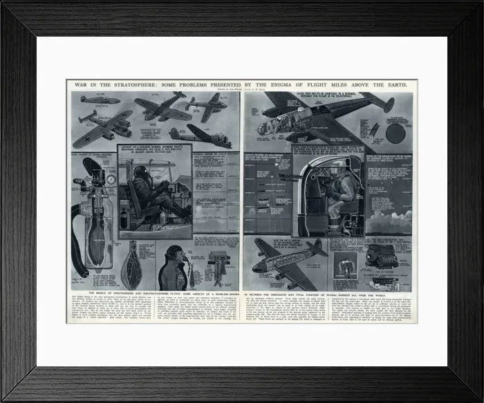 Framed Print : War in the stratosphere by G. H. Davis Framed Print : War in the stratosphere by G. H. Davis
