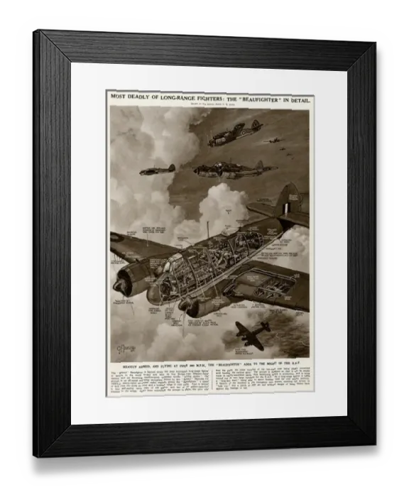 Framed Print : Beaufighter long-range fighter by G. H. Davis Framed Print : Beaufighter long-range fighter by G. H. Davis