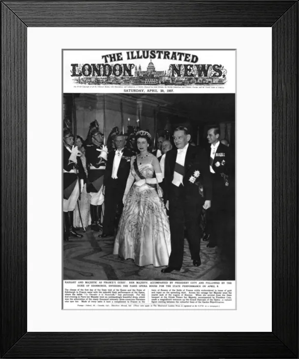 Framed Print : Queen Elizabeth in Paris Framed Print : Queen Elizabeth in Paris