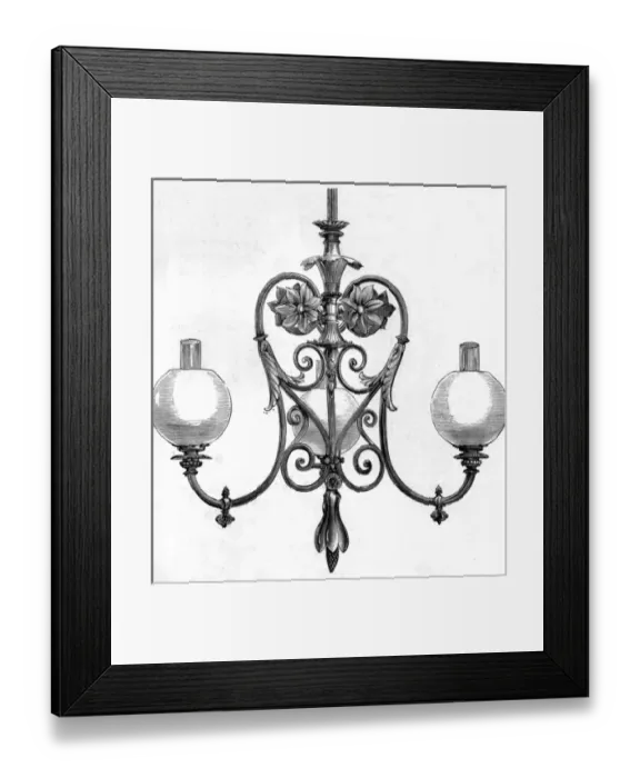 Framed Print : Elster Gas lit chandelier Framed Print : Elster Gas lit chandelier