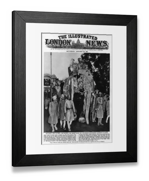 Framed Print : The Queens royal visit to India Framed Print : The Queens royal visit to India
