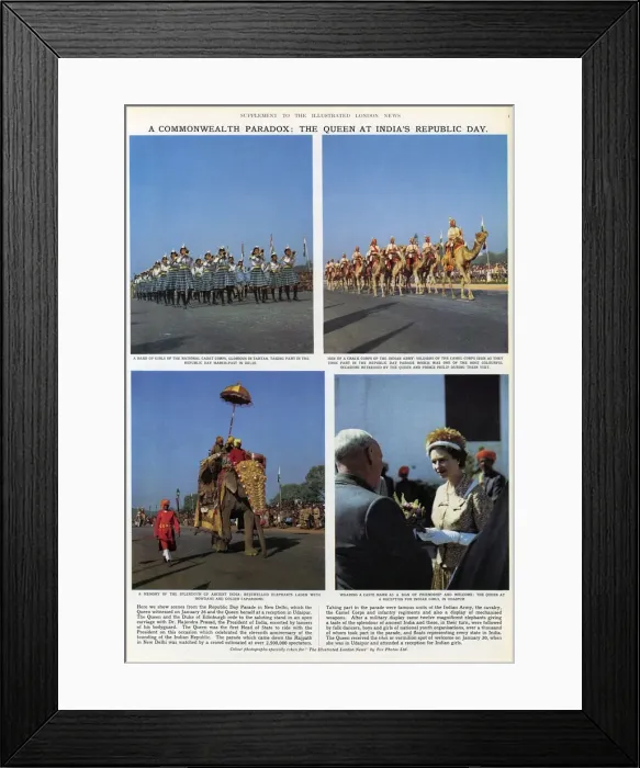 Framed Print : The Queen at Indias Republic Day Framed Print : The Queen at Indias Republic Day