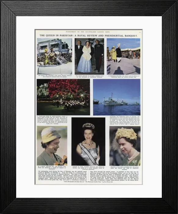 Framed Print : The Queen in Pakistan during her royal tour