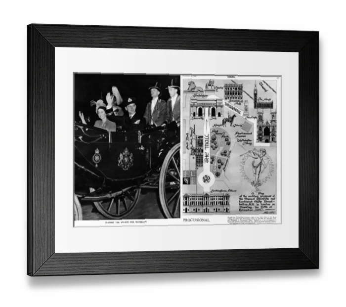 Framed Print : Royal Wedding- processional route & leaving for honeymoon Framed Print : Royal Wedding- processional route & leaving for honeymoon
