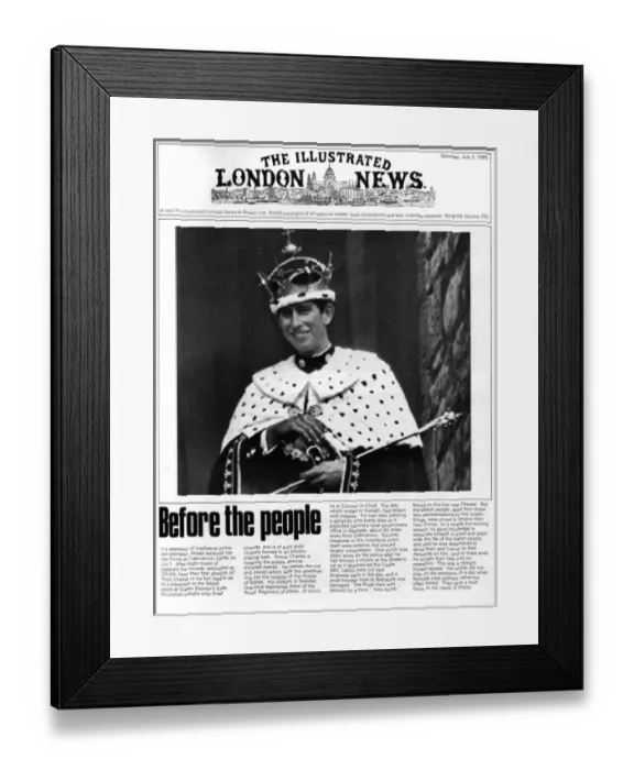 Framed Print : Royal investiture of the Prince of Wales at Caernarvon Castl Framed Print : Royal investiture of the Prince of Wales at Caernarvon Castl