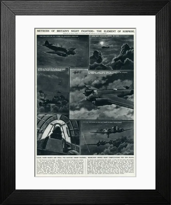 Framed Print : British night fighters by G. H. Davis Framed Print : British night fighters by G. H. Davis