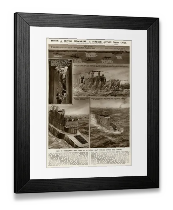 Framed Print : Surface action with guns by G. H. Davis Framed Print : Surface action with guns by G. H. Davis