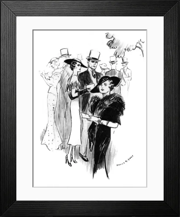 Framed Print : Mrs Esmond Harmsworth & Mr & Mrs Sweeny at Ascot Framed Print : Mrs Esmond Harmsworth & Mr & Mrs Sweeny at Ascot