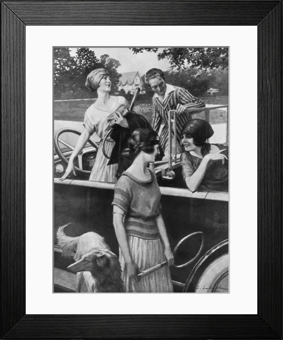 Framed Print : The evolution of road travel: the casual motorists of 1921 Framed Print : The evolution of road travel: the casual motorists of 1921