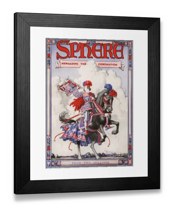 Framed Print : Sphere front cover, Heralding the Coronation, 1937 Framed Print : Sphere front cover, Heralding the Coronation, 1937