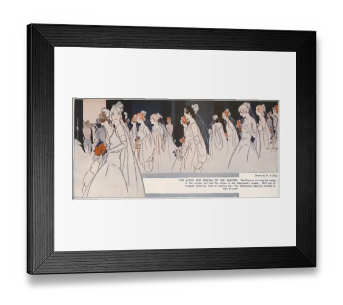 Framed Print : Debutantes about to be presented at court Framed Print : Debutantes about to be presented at court