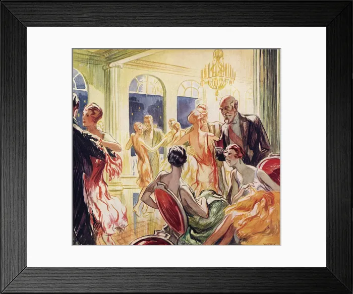 Framed Print : A Society ball in a London mansion during the Season Framed Print : A Society ball in a London mansion during the Season
