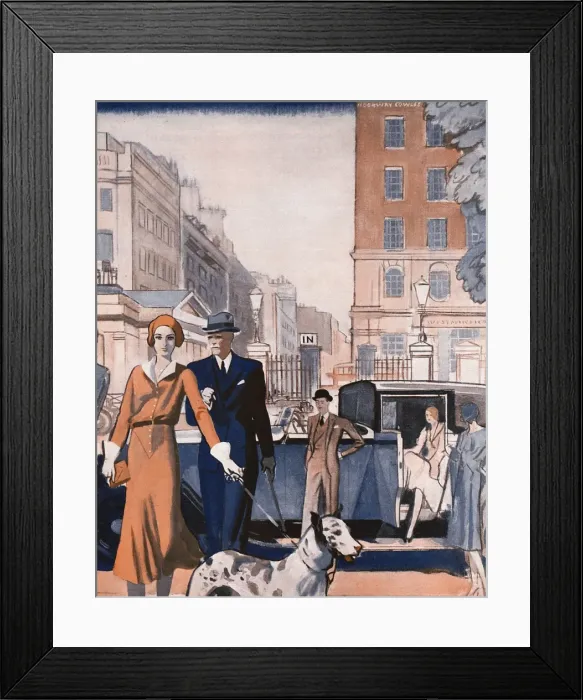 Framed Print : A Morning Stroll at Stanhope Gate during the Season Framed Print : A Morning Stroll at Stanhope Gate during the Season