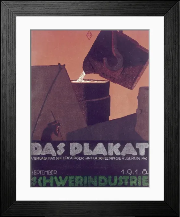 Framed Print : Cover design, German heavy industry Framed Print : Cover design, German heavy industry