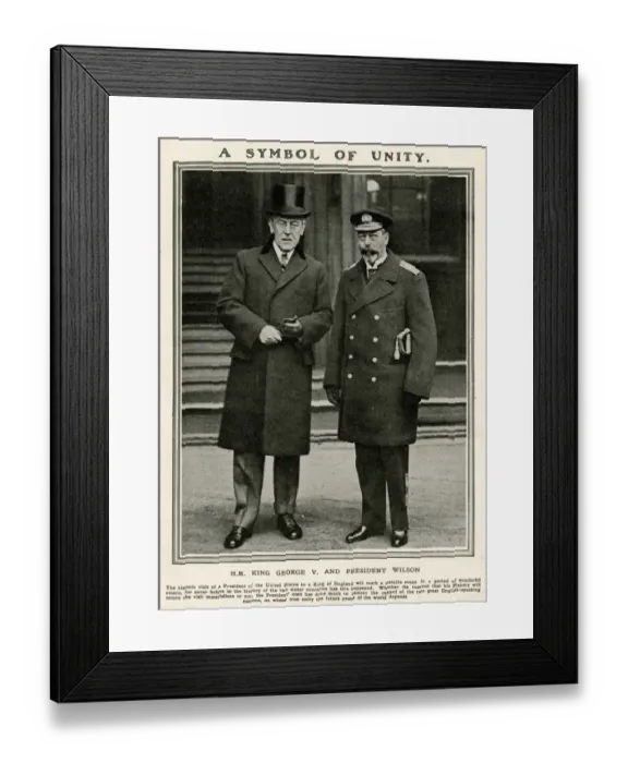Framed Print : President Wilson visiting George V Framed Print : President Wilson visiting George V