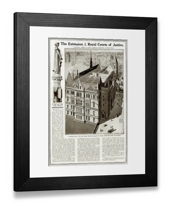 Framed Print : Extension of the Royal Courts of Justice, London Framed Print : Extension of the Royal Courts of Justice, London