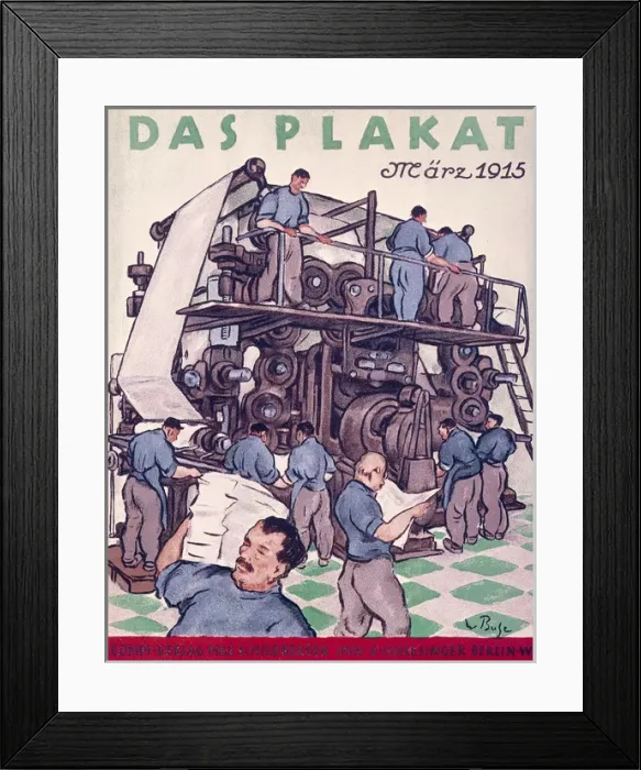 Framed Print : Cover design, German newspaper industry Framed Print : Cover design, German newspaper industry