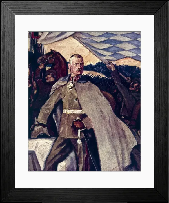 Framed Print : Cover design for Jugend, with German cavalry officer Framed Print : Cover design for Jugend, with German cavalry officer