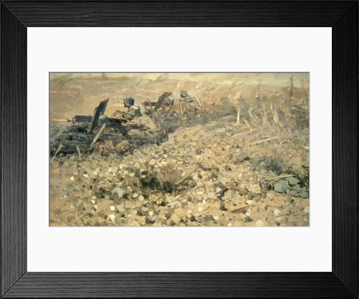 Framed Print : German gunners on the Somme, France, WW1 Framed Print : German gunners on the Somme, France, WW1