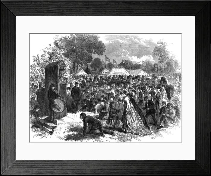 Framed Print : Earlswood Asylum summer festival, 1867 Framed Print : Earlswood Asylum summer festival, 1867