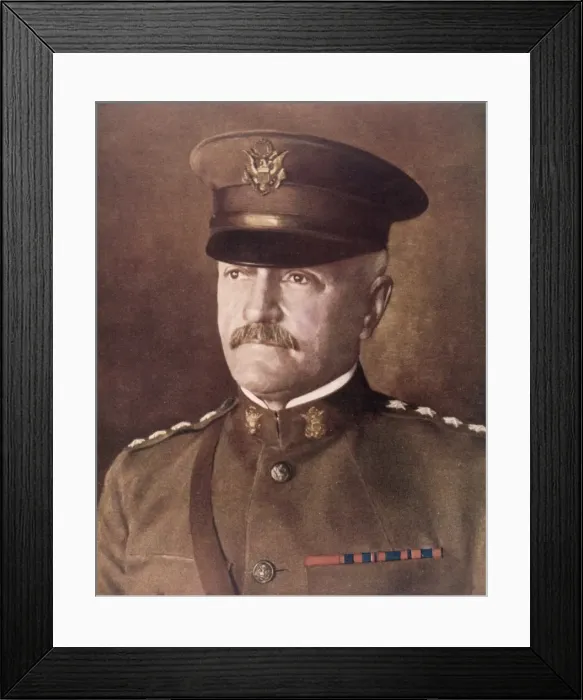 Framed Print : General John Pershing, American army officer, WW1 Framed Print : General John Pershing, American army officer, WW1