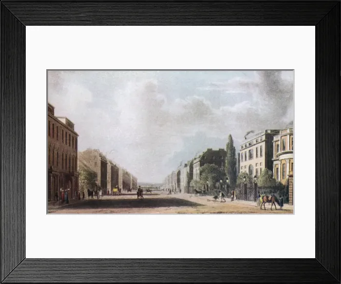 Framed Print : Langham Place and Portland Place, c. 1805 Framed Print : Langham Place and Portland Place, c. 1805