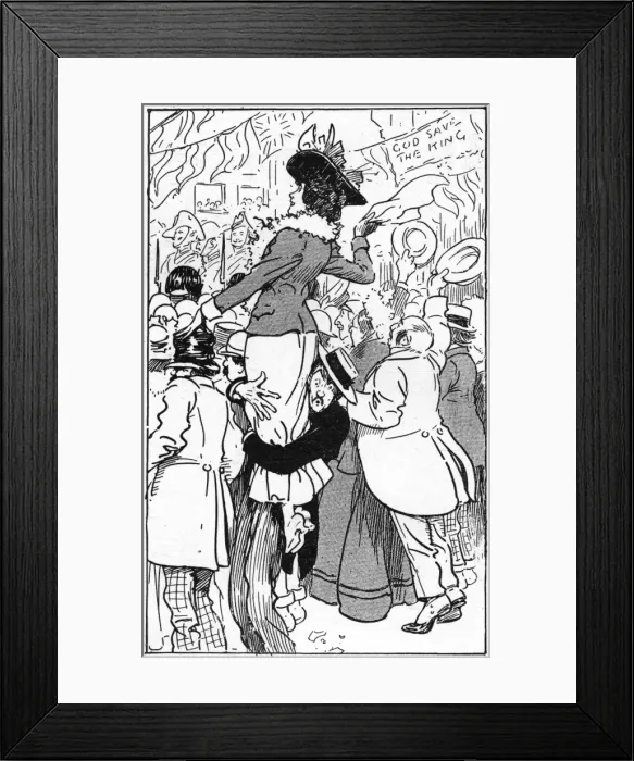 Framed Print : 1902 Coronation - In the Crowd, self-sacrifice Framed Print : 1902 Coronation - In the Crowd, self-sacrifice