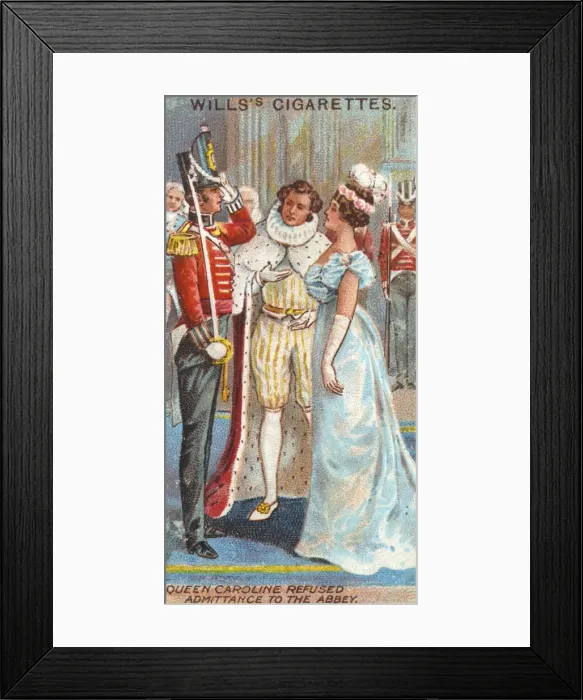 Framed Print : Queen Caroline refused admittance to Abbey Framed Print : Queen Caroline refused admittance to Abbey