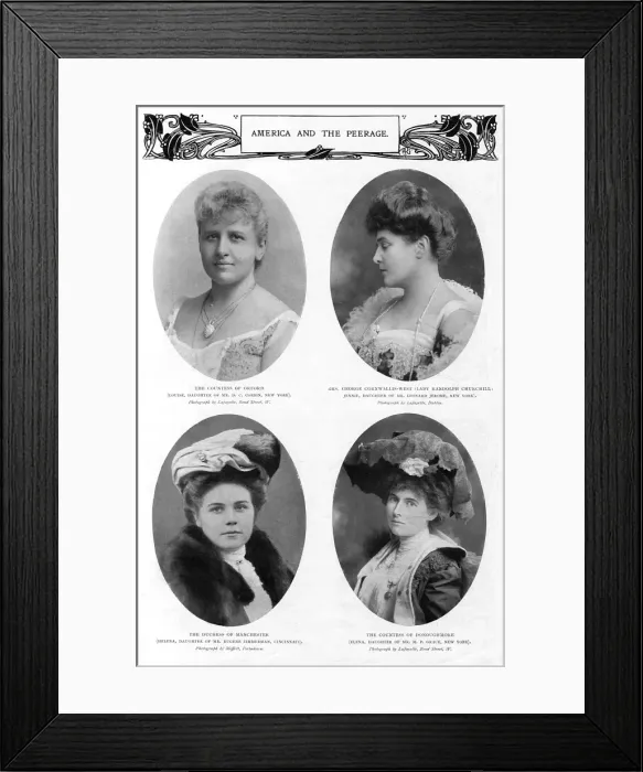 Framed Print : The Sketch - America and the Peerage