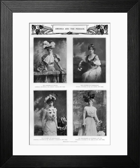 Framed Print : The Sketch - America and the Peerage Framed Print : The Sketch - America and the Peerage