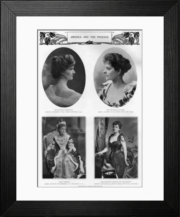 Framed Print : The Sketch - America and the Peerage Framed Print : The Sketch - America and the Peerage