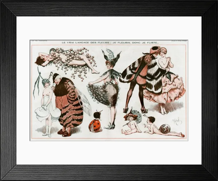 Framed Print : Language of flowers 1918 Framed Print : Language of flowers 1918