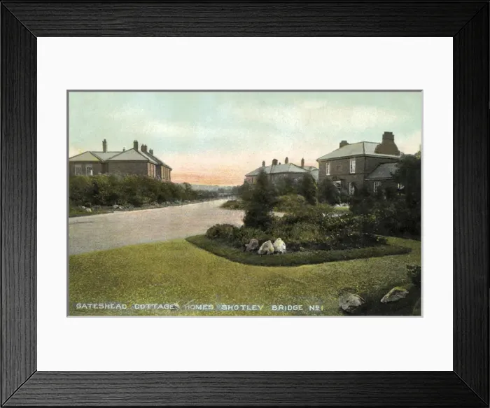 Framed Print : Gateshead Union Cottage Homes, Shotley Bridge, Durham Framed Print : Gateshead Union Cottage Homes, Shotley Bridge, Durham