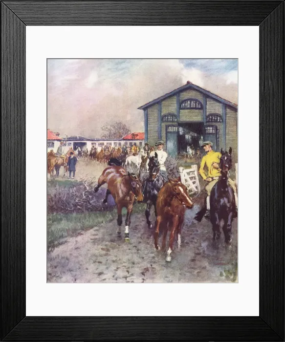 Framed Print : Early morning for polo ponies at the National School of Equi Framed Print : Early morning for polo ponies at the National School of Equi