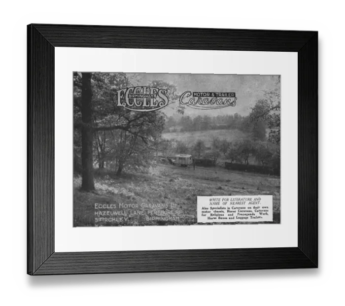 Framed Print : Eccles Caravans advertisement Framed Print : Eccles Caravans advertisement