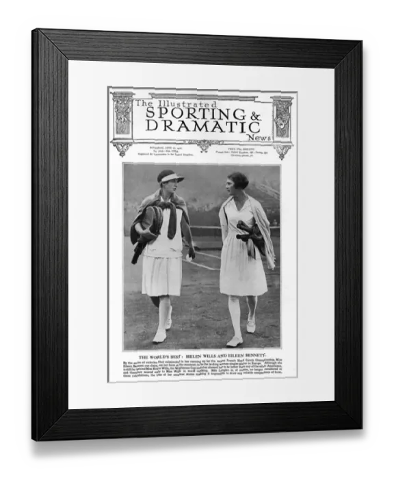 Framed Print : Helen Wills and Eileen Bennett Framed Print : Helen Wills and Eileen Bennett