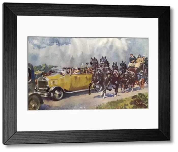 Framed Print : Horse & Horse Power bound for Goodwood by Gilbert Holiday Framed Print : Horse & Horse Power bound for Goodwood by Gilbert Holiday