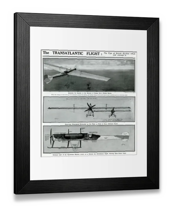Framed Print : Transatlantic flight by G. H. Davis Framed Print : Transatlantic flight by G. H. Davis