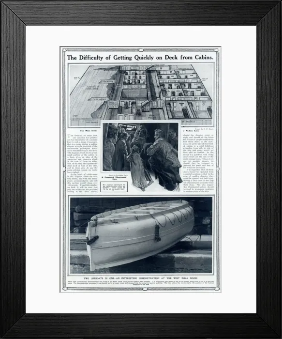 Framed Print : Getting quickly on deck from cabins by G. H. Davis Framed Print : Getting quickly on deck from cabins by G. H. Davis