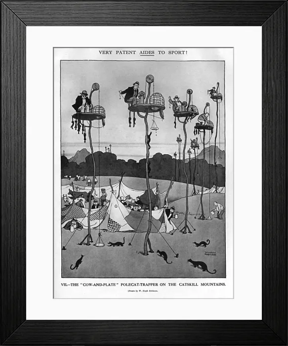 Framed Print : The Cow and Plate Polecat Trapper Framed Print : The Cow and Plate Polecat Trapper