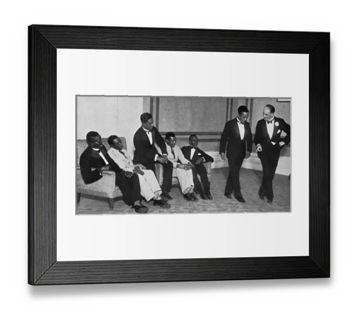 Framed Print : West Indian cricket team having dancing lessons Framed Print : West Indian cricket team having dancing lessons