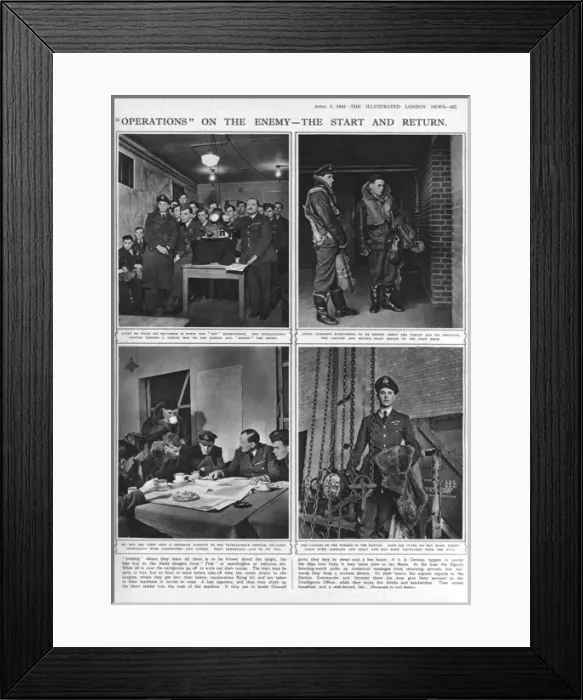 Framed Print : Round the clock with a bomber squadron: planning ops Framed Print : Round the clock with a bomber squadron: planning ops
