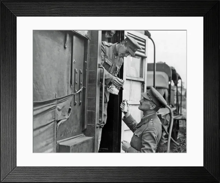 Framed Print : Purification of water, Western Front, France, WW1 Framed Print : Purification of water, Western Front, France, WW1