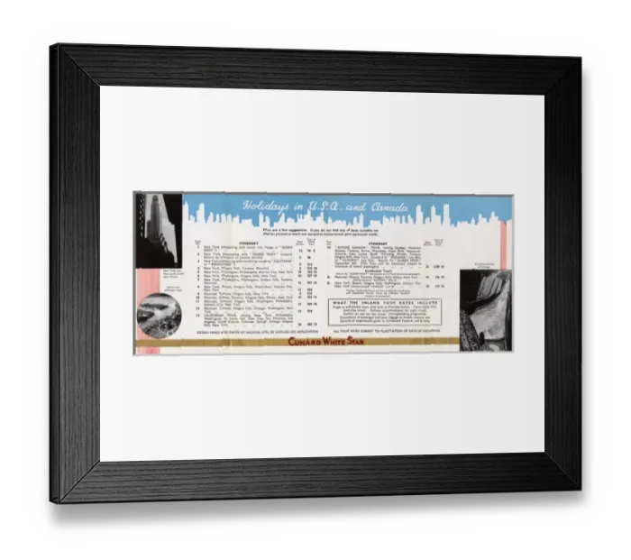 Framed Print : Travel Brochure by Thomas Cook & Son Framed Print : Travel Brochure by Thomas Cook & Son